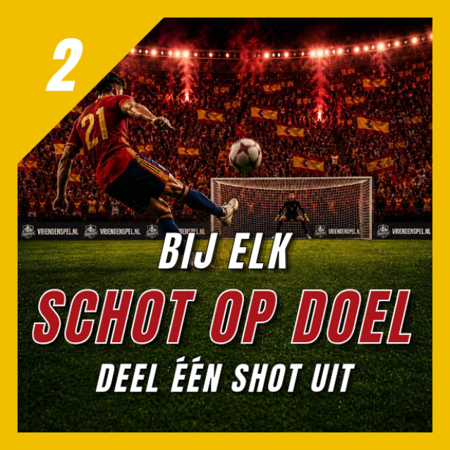 Speelkaart Schot op doel